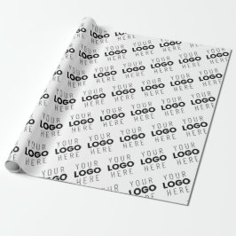 Papel De Presente Seu logotipo padrão diagonal simples repetitivo