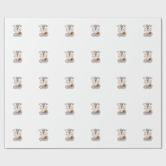 Papel De Presente Seu Mais Maravilhoso Esqueleto Dançante Halloween 
