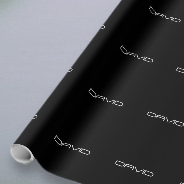 Papel De Presente Seu nome | Legal Texto Personalizável Estilizado (Criador carregado)