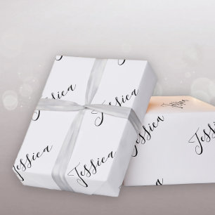 Papel De Presente Seu Nome Letra Elegante