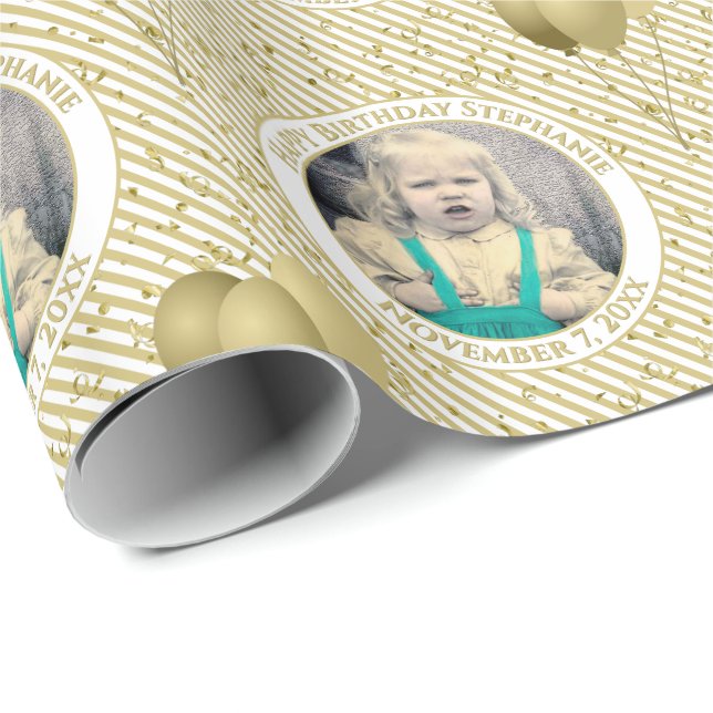 Papel De Presente Seu padrão de distribuição simples de texto.Foto D (Ponta do rolo)