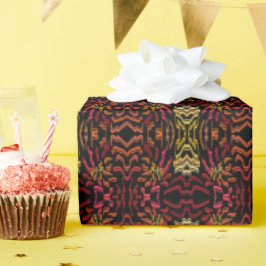 Papel De Presente Shades Of Orange Red Yellow Ribbon Art Design