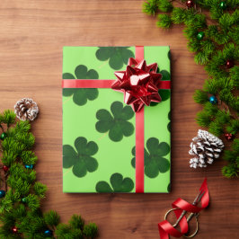 Papel De Presente Shamrock Clover Pattern Irish Love