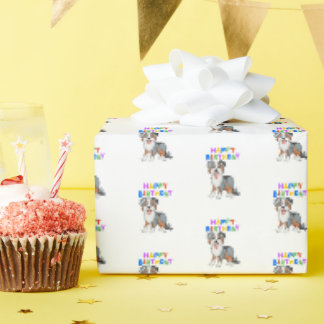 Papel De Presente Shepherd Birthday australiano