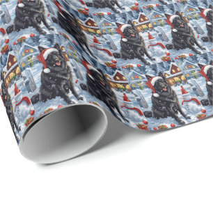 Papel De Presente Shepherd Dog Winter Wonderland Christmas