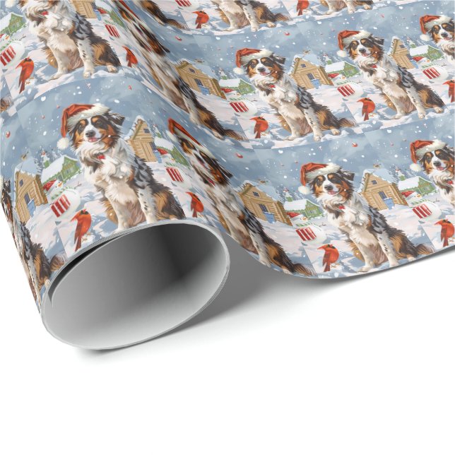 Papel De Presente Shepherd Winter Wonderland Natal australiano (Ponta do rolo)