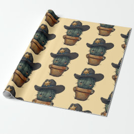 Papel De Presente Sheriff Spike-Cactus Character
