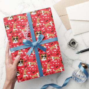 Papel De Presente Shetland Sheepdog Shelties Red