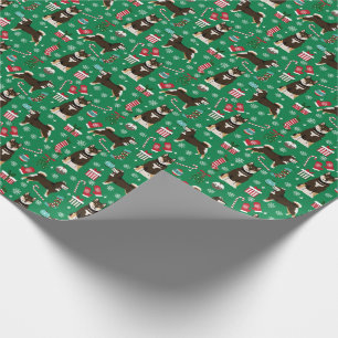 Papel De Presente Shiba Inu Black and Tan Christmas dog