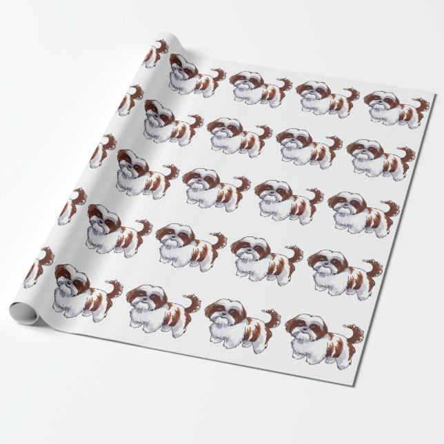 Papel De Presente Shih Tzu Dog (Desenrolado)