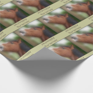 Papel De Presente Shire Draft Horse Face Personalizada