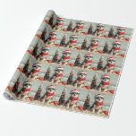 Papel De Presente Siberian Husky Dog Christmas Vintage Beach<br><div class="desc">Traga o calor dos feriados para a costa com esta charmosa design inspirada na vintagem, que apresenta um cão festivo sentado numa praia serena. Com um clássico toque de feriado de tons nostálgicos e vibrações costeiras, esta trabalho de arte captura a magia do Natal pelo mar. Perfeito para espalhar alegria...</div>