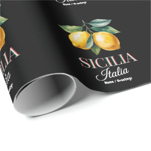 Papel De Presente Sicília Itália Orgulhosos Limões Italianos Frescos