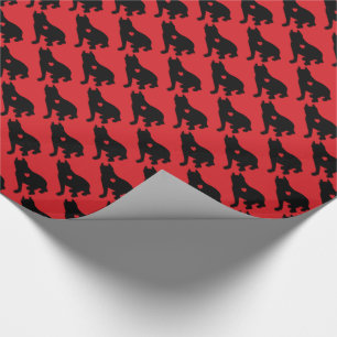 Papel De Presente Silhueta americana de Terrier de pitbull