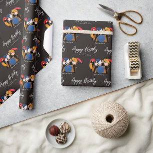 Papel De Presente Silhueta de Personagem FRIENDS™ Feliz Aniversári