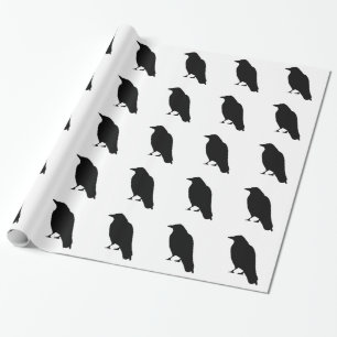 Papel De Presente Silhueta do corvo
