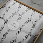 Papel De Presente Silhueta elegante de folhas<br><div class="desc">Essa coleção de na moda em tons pretos e brancos com uma silhueta de folhas parece minimalista e elegante ao mesmo tempo</div>