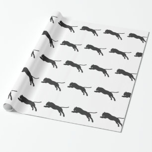 Papel De Presente Silhueta Tiger - Escolha a cor de fundo