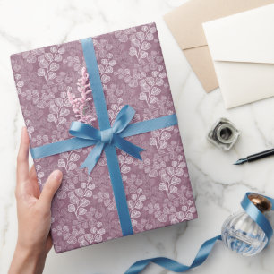 Papel De Presente Silhuetas Folhas Exuberantes Suave Serenidade Amei