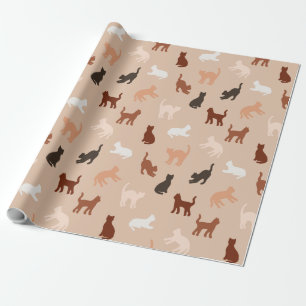 Papel De Presente Silhute de gato