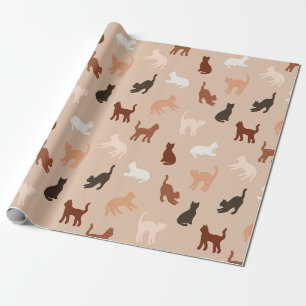 Papel De Presente Silhute de gato