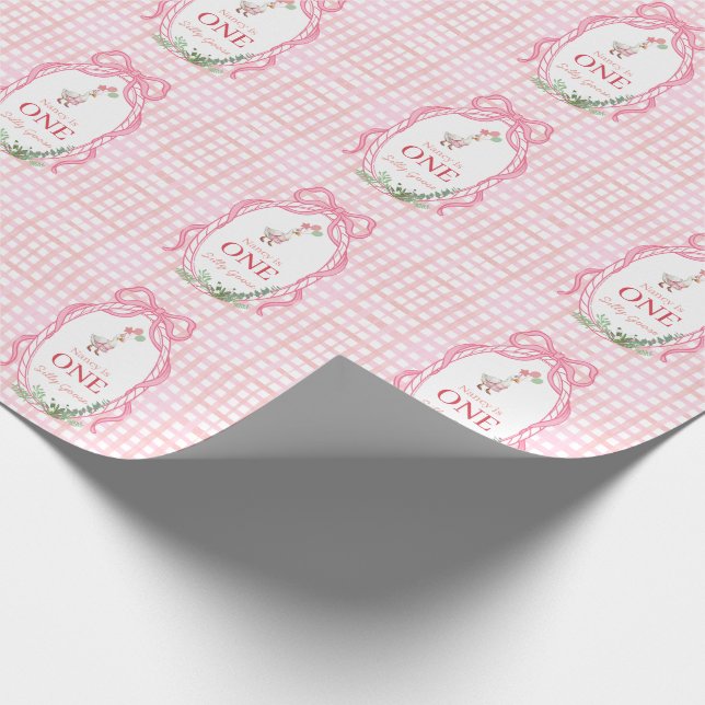 Papel De Presente Silly Goose First Birthday Pink  (Ponta)
