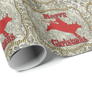 Papel De Presente Silver Rodeo Bull Rider Belt