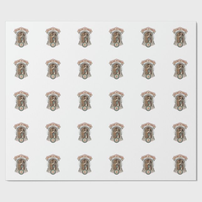 Papel De Presente Simbolismo da Chave da Porta de Jesus Simbolismo d (Aberto)