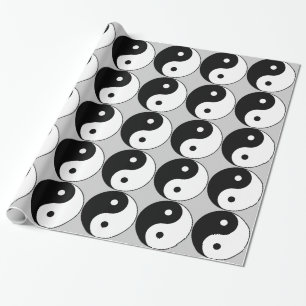 Papel De Presente símbolo branco preto yin yang
