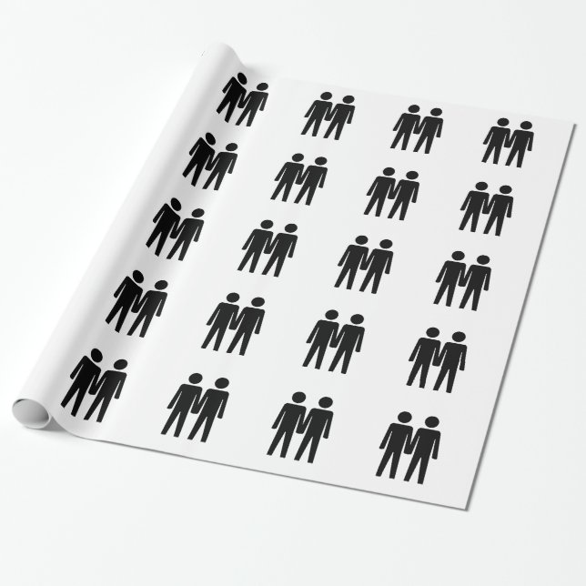 Papel De Presente Símbolo de Casal Gay (Desenrolado)