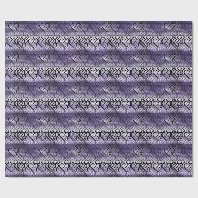 Papel De Presente Símbolo de Inclusão e Amor (Aberto)