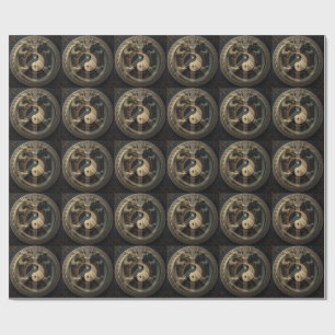 Papel De Presente Símbolo de Paz Yin Yang
