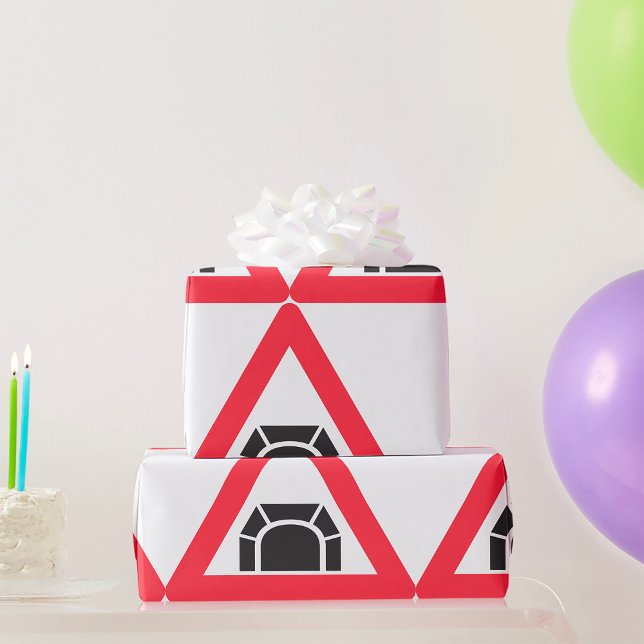 Papel De Presente Símbolo de Sinal de Estrada do Túnel (Criador carregado)