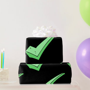 Papel De Presente Símbolo de Tick Marca de Verificação Verde