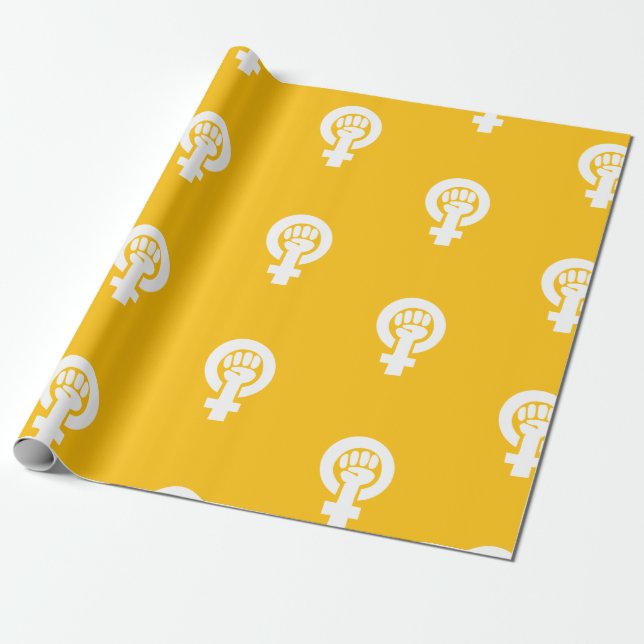 Papel De Presente Símbolo Feminista (Desenrolado)