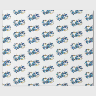 Papel De Presente Símbolo infinito de borboletas azuis Morpho
