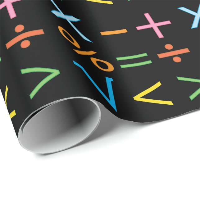 Papel De Presente Símbolo Matemático da Matemática (Ponta do rolo)