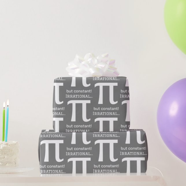 Papel De Presente Símbolo Pi Personalizado, Lover Matemático (Presentes para festas)