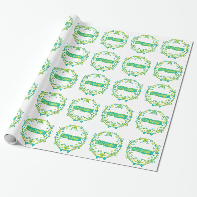 Papel De Presente Símbolo suecia de Verão (Desenrolado)