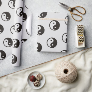 Papel De Presente Símbolo Yin Yang - desenho de tatuagem sólido