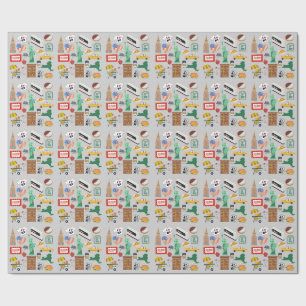 Papel De Presente Símbolos da Cidade de Nova York