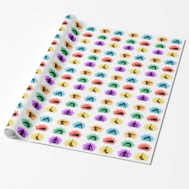 Papel De Presente símbolos da ioga e da meditação (Desenrolado)
