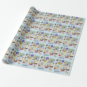 Papel De Presente Símbolos de Chipre Amantes de Viagens
