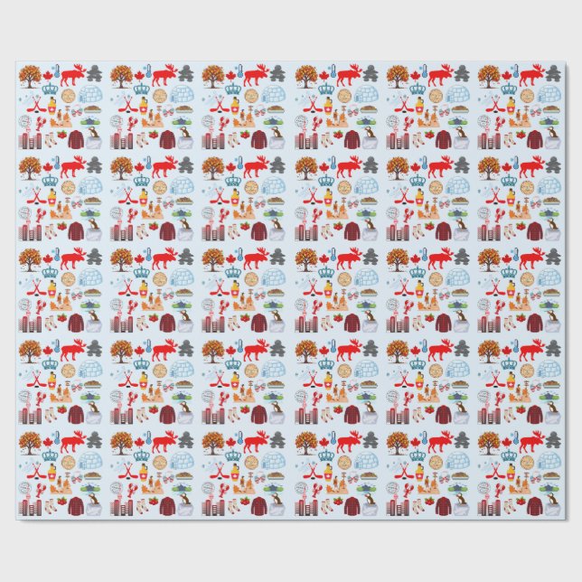 Papel De Presente Símbolos do Canadá (Barra)