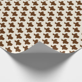 Papel De Presente Símbolos do Texas, Estado do Texas, Marrom