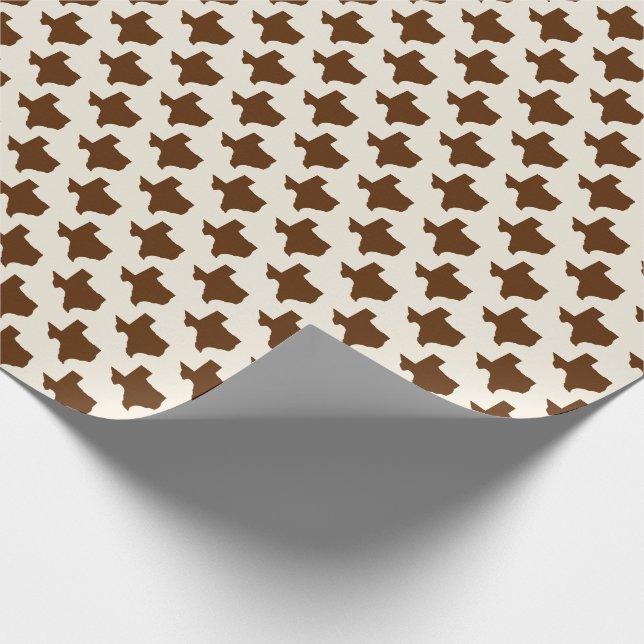 Papel De Presente Símbolos do Texas, Estado do Texas, Marrom (Ponta)