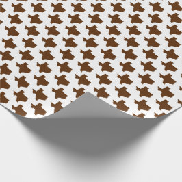 Papel De Presente Símbolos do Texas, Estado do Texas, Marrom