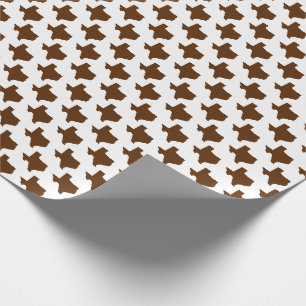 Papel De Presente Símbolos do Texas, Estado do Texas, Marrom