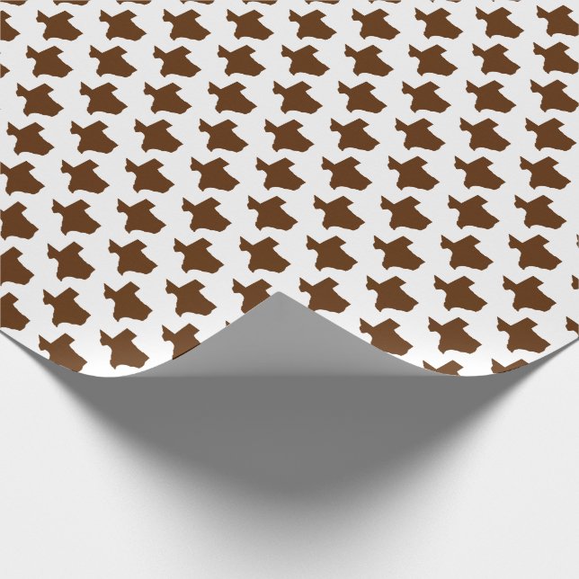 Papel De Presente Símbolos do Texas, Estado do Texas, Marrom (Ponta)