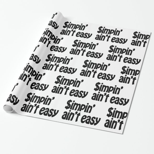 Papel De Presente Simpin' Ain't Easy (Desenrolado)
